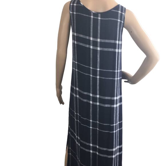 Vince Camuto Navy/White Plaid Summer Slip Dress Size S - Picture 11 of 13